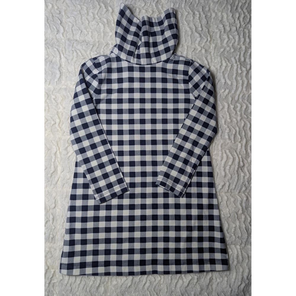J.Crew Crewcuts Girls Gingham Turtleneck Dress Size 4